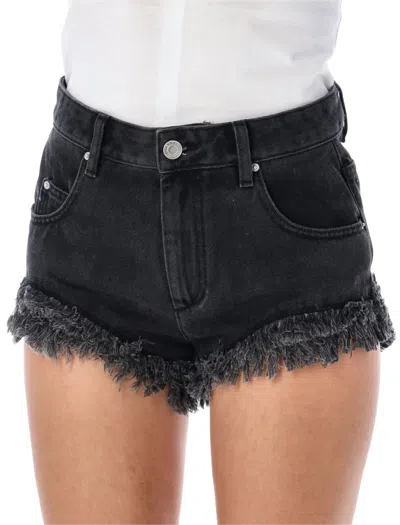 Isabel Marant Étoile Isabel Marant Etoile Eneidao Denim Shorts In Faded Black