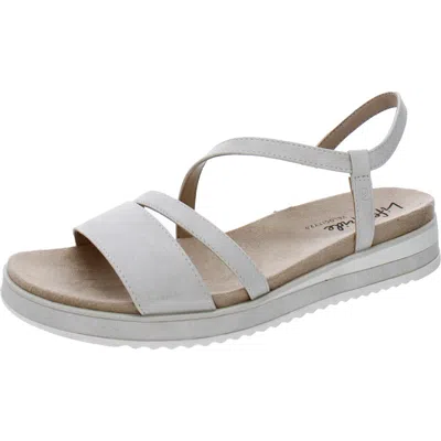 LIFESTRIDE ZOE WOMENS FAUX LEATHER LIGHTWEIGHT WEDGE SANDALS 