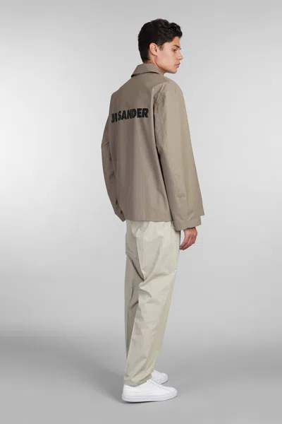Jil Sander Casual Jacket In Green Cotton In Green