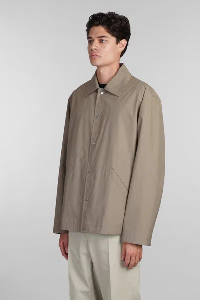 Jil Sander Casual Jacket In Green Cotton In Green
