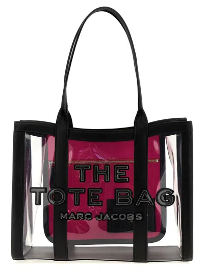 Marc Jacobs The Medium Transparent Tote In Black