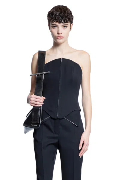 Alexander Mcqueen Zip-up Corset Top In Black
