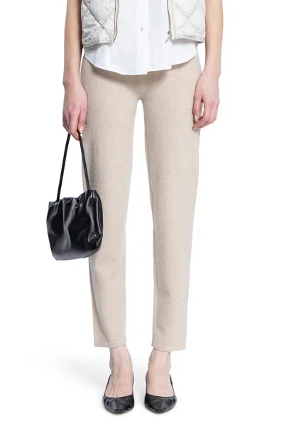 Max Mara Woman Beige Trousers In Beige