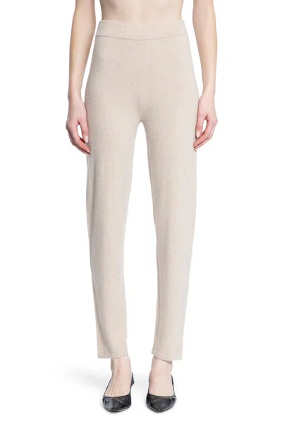 Max Mara Woman Beige Trousers In Beige