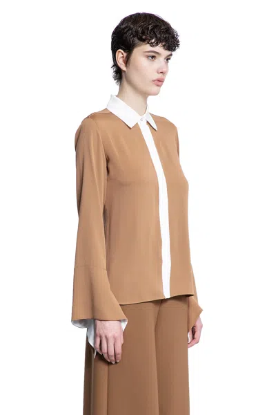 Max Mara Woman Brown Shirts In Brown