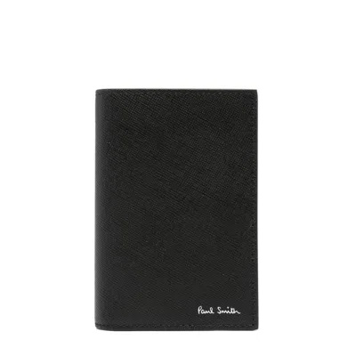 Paul Smith Signature Stripe-print Leather Cardholder In 79