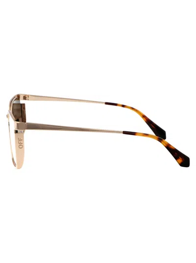 Off-white Yoder Sunglasses In 7676 Gold Gold
