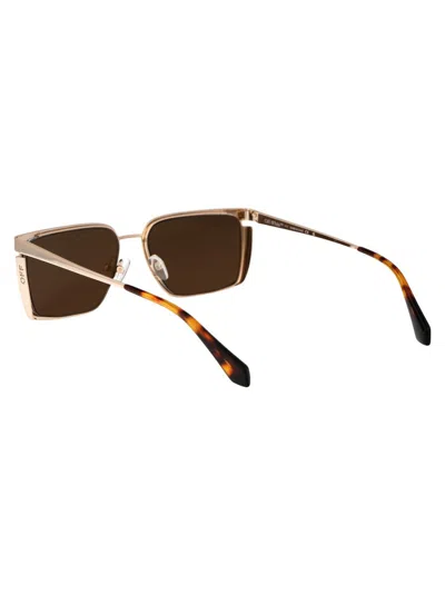 Off-white Yoder Sunglasses In 7676 Gold Gold
