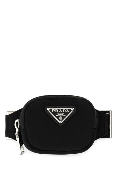 Prada Men Black Nylon Cuff In Black