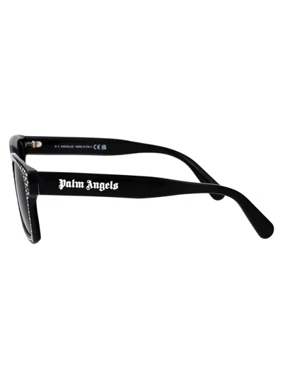 Moncler Eyewear X Palm Angels Crystal Embellishment Square In 01a Black