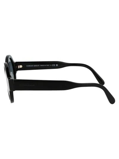 Giorgio Armani Black Acetate Sunglasses In 5001r8 Black