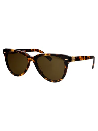 Miu Miu 0mu 12zs Sunglasses In Vau01t Havana Honey