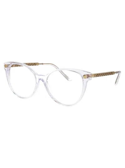 Versace Butterfly-frame Glasses In 148 Crystal