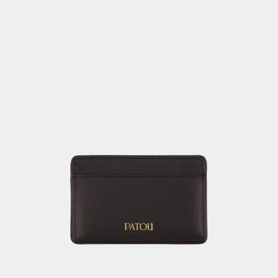 Patou Jp Card Holder In Black