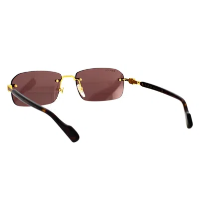 Gucci Eyewear Sunglasses In Gold