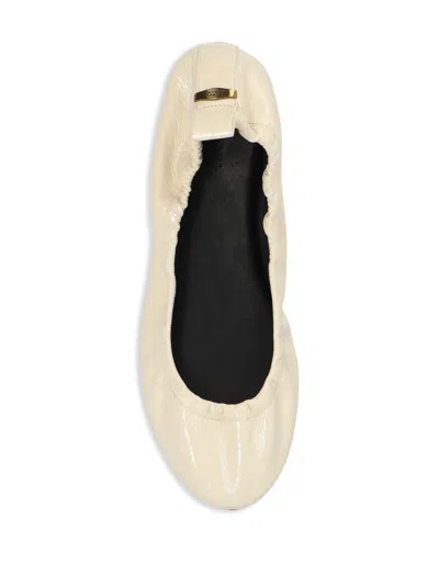 Isabel Marant Ballerina Shoes Leather Textured Finish In Beige
