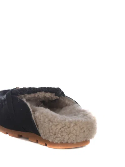 Mou Winter Bio Slides In Black
