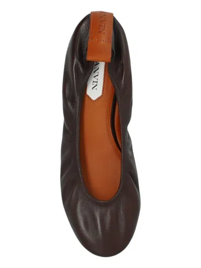 Lanvin Leather Ballerinas In Black