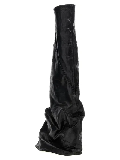 Rick Owens Drkshdw Drkshdw By Rick Owens Woman Boot Black Size 7 Textile Fibers In Black