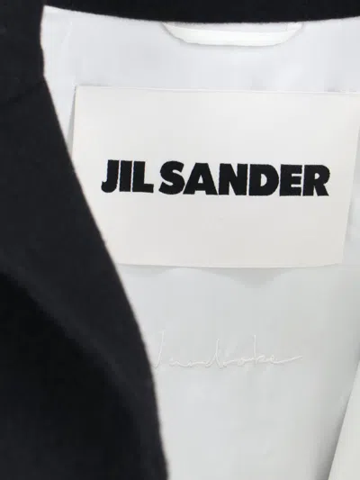 Jil Sander Virgin Wool Belted Coat In Black