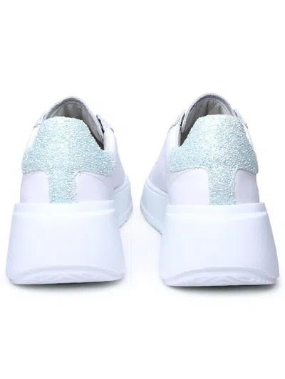 Philippe Model Tres Temple Low In White And Yellow Leather In White