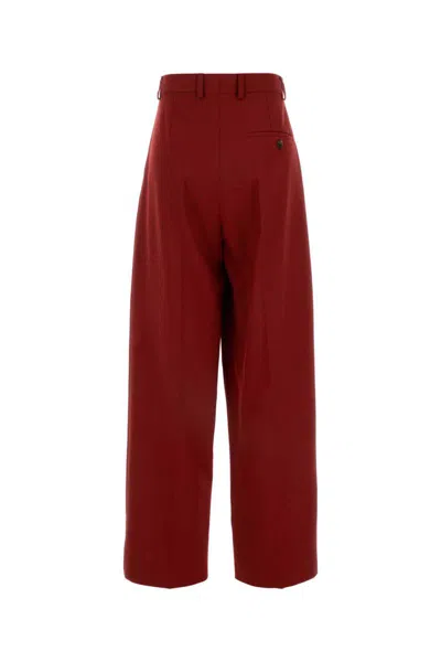 Stella Mccartney Tiziano Red Wool Ruby Wide-leg Pant In Red