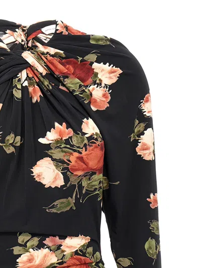Magda Butrym '24' Draped Floral Mini Dress In Multicolor