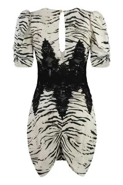 Elisabetta Franchi Animal-print Mini Dress In Multicolor