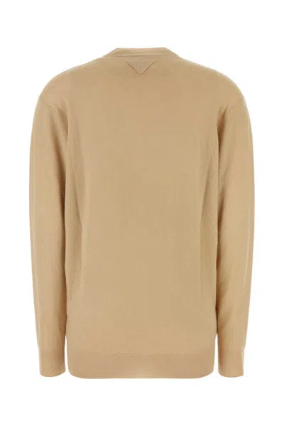 Prada Women's Beige Cashmere Cardigan In Beige O Tan