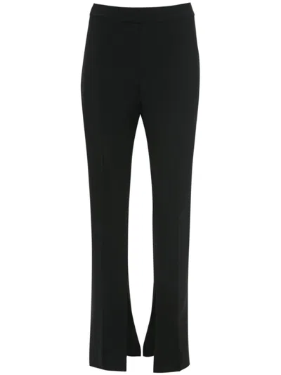 Jw Anderson Front-slit Straight Pants In Black