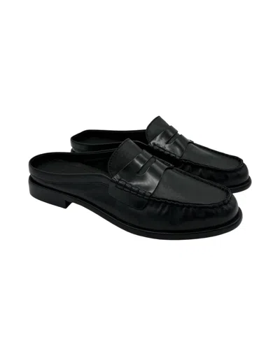 Rag & Bone Carter Penny Loafer Mule In Black