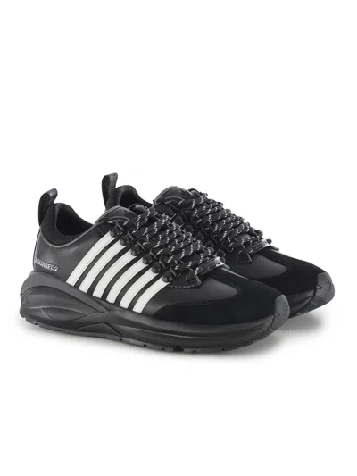 Dsquared2 Lace-up Low-cut Sneakers In Black