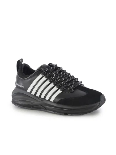 Dsquared2 Lace-up Low-cut Sneakers In Black