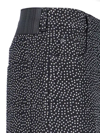 Marc Jacobs Glam Crystal Oversized Jeans In Black