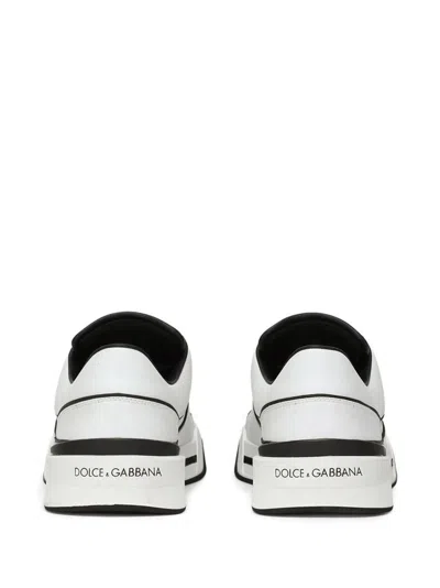 Dolce & Gabbana New Roma Leather Low-top Sneakers In White