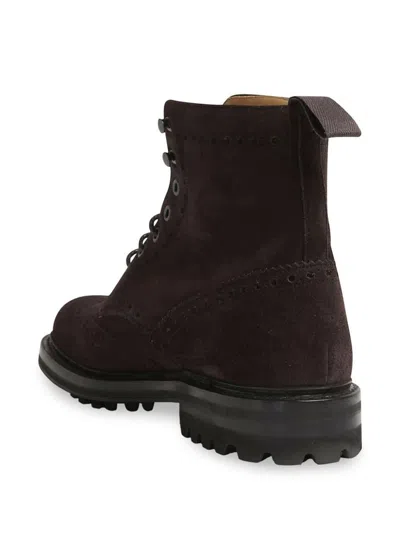 Church's Suede Ankle Boots Featuring Brogue Accents In Brown