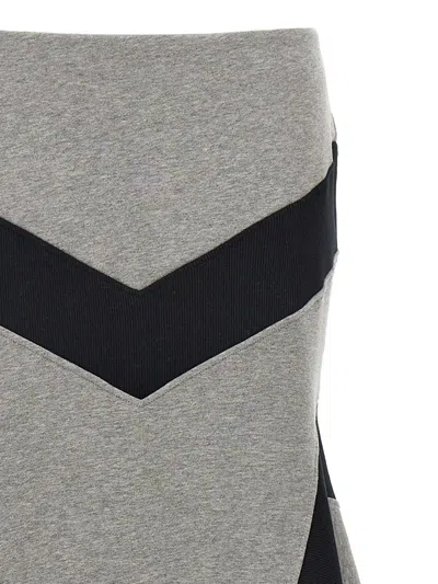 Attico Asymmetrical Maxi Skirt In Gray