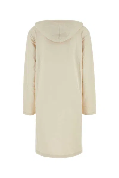Prada Abito Felpa In Cotone Stretch Crema Donna In Yellow