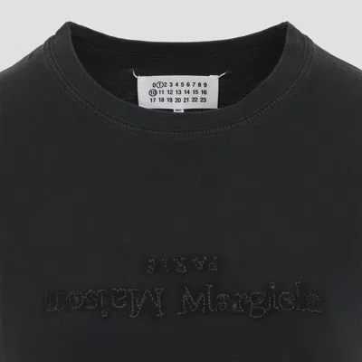 Maison Margiela Four-stitch Cotton T-shirt In Black