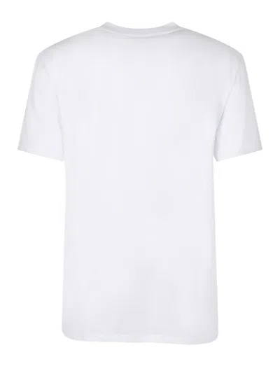 Msgm Logo Print Crewneck T-shirt In White