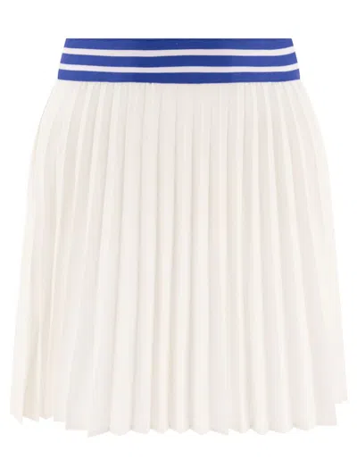 Bode Pleated Lightweight Skirt In White