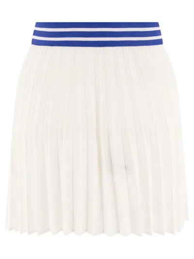 Bode Pleated Lightweight Skirt In White