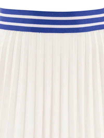 Bode Pleated Lightweight Skirt In White