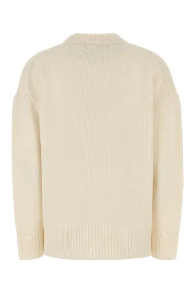 Co Wool-blend Crewneck Cropped Sweater In Beige