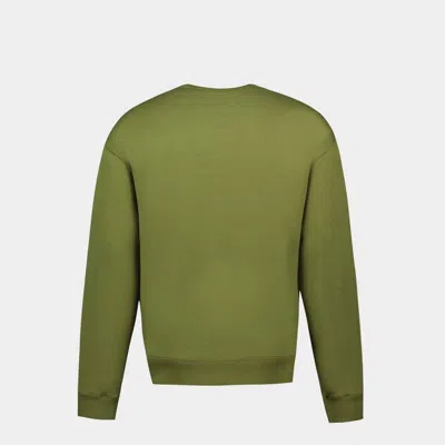 Maison Kitsuné Chillax Fox Patch Regular T-shirt In Green
