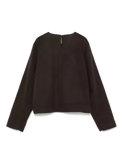 Officine Generale Francky Blouse In Dark Coffee