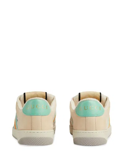 Gucci Multi Color Multi Color Screener Sneakers In Powder
