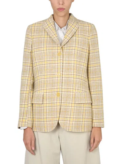 Aspesi Single-breasted Blazer In Neutral