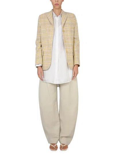 Aspesi Single-breasted Blazer In Neutral