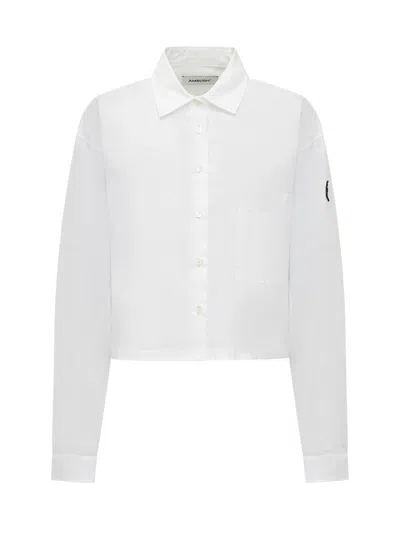 Ambush White Cropped Over Shirt In White